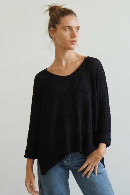 Worthier Emma Weave Black Knit