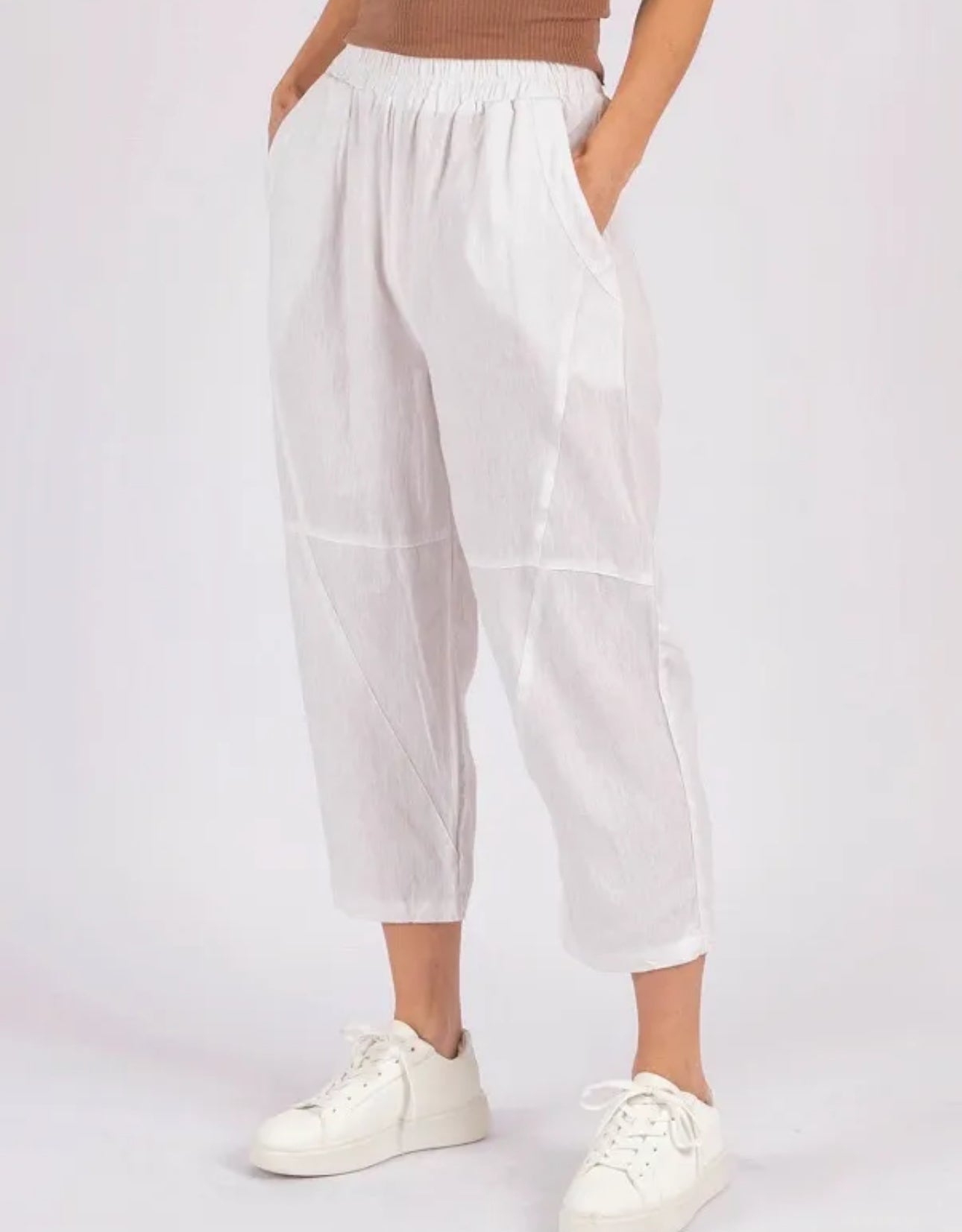 Worthier Novie White Linen Pant