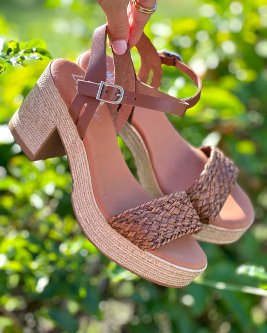 Luxdive Woven Platform Raffia Wedges