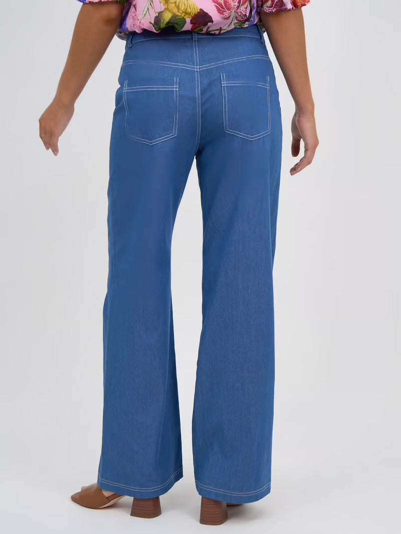 Liberty Rose Stitch Pocket Denim Pant