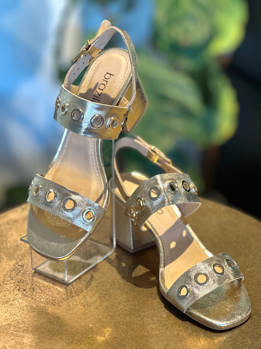 Brazilio Eva Brushed Gold Heel
