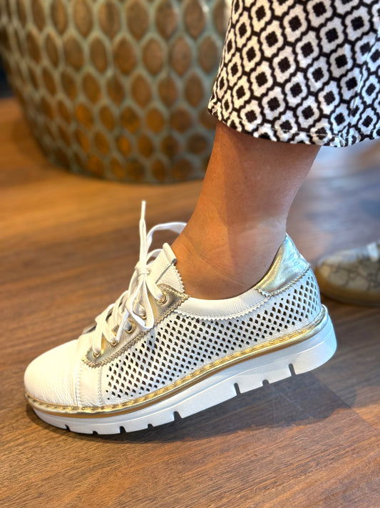 Top End Exra Pale Gold - White Sneakers