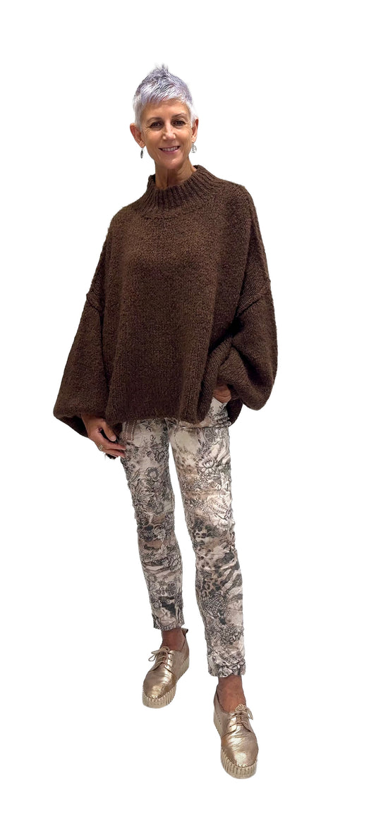 La Strada Brown Belted Pants