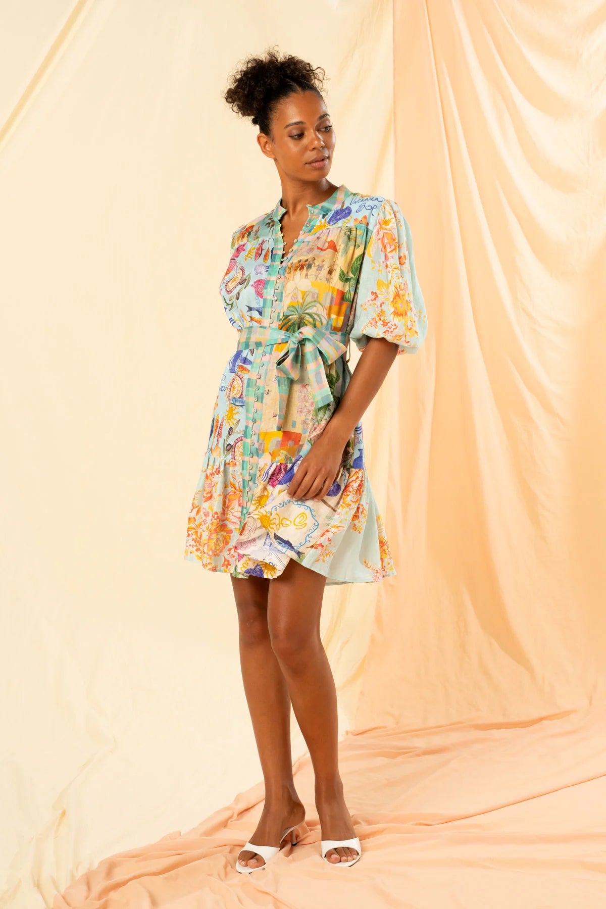 Kachel Nella Mini Shirt Dress