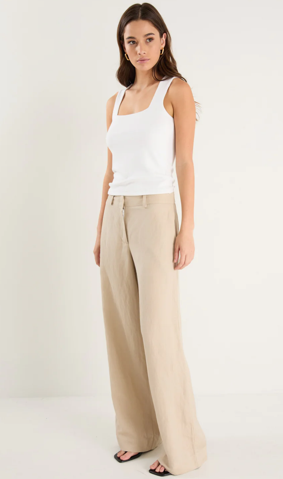 RE:UNION label Shelter Oat Linen Pants