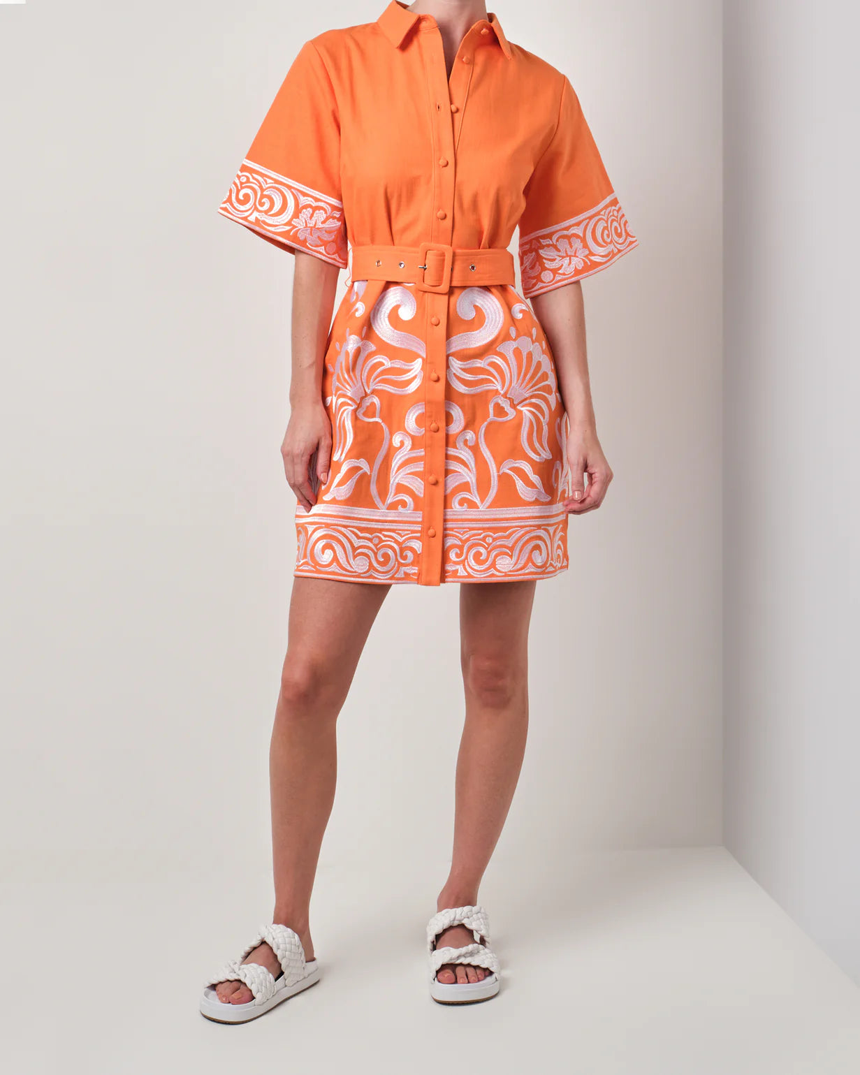 Walnut Melbourne Portofino Dress - Tangerine