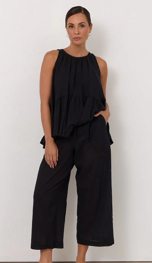 Adorne Romeo Cropped Cotton Pants