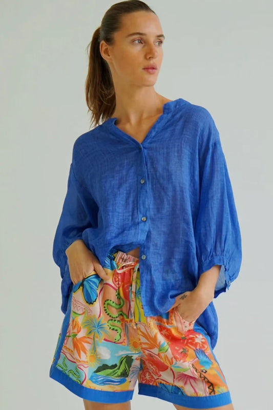 Worthier Aurora Royal Blue Button Shirt
