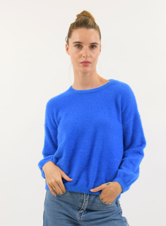 Worthier Carolina Wool Blend Knit - Azure Blue