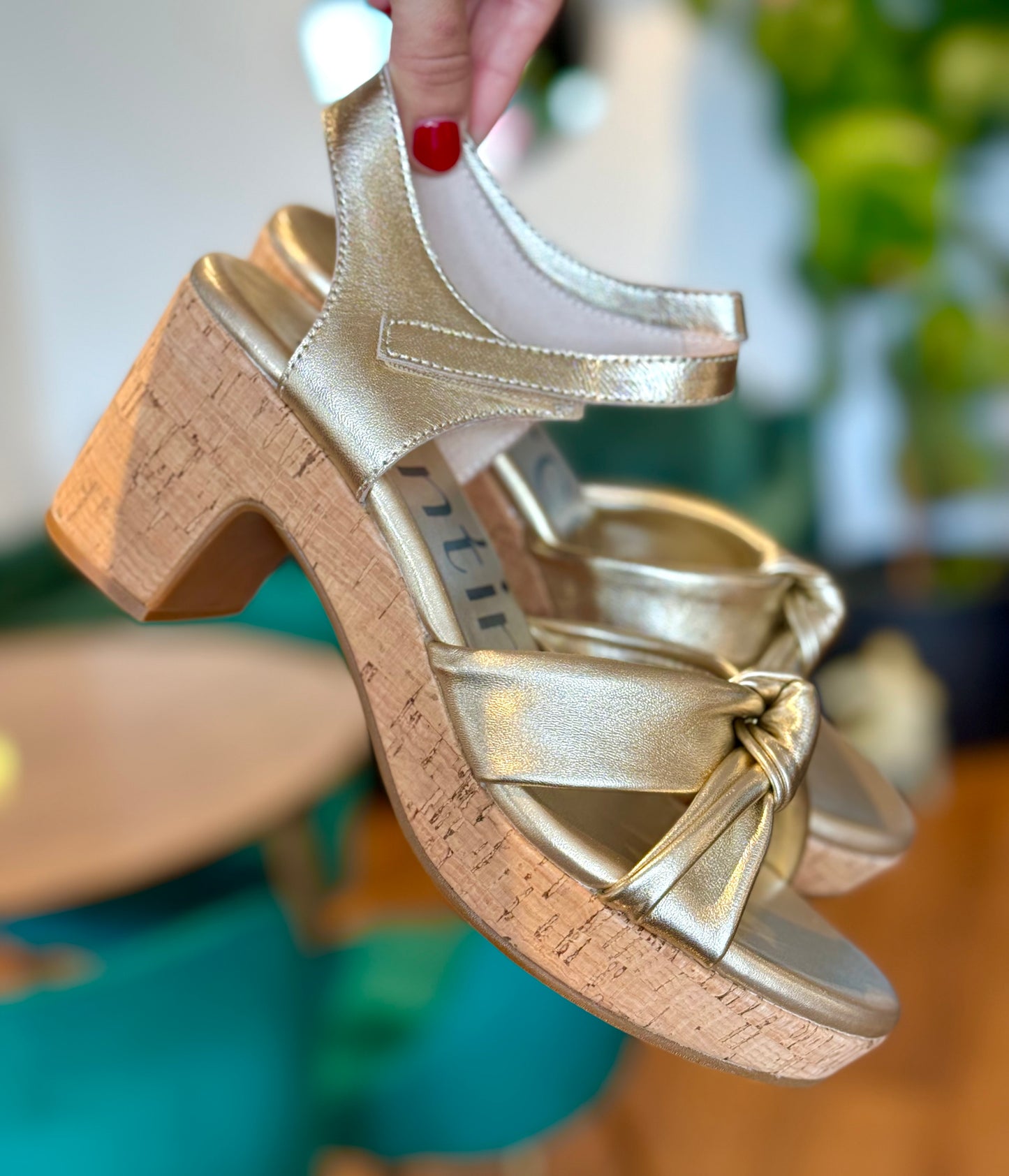 Marco Santini Corky Gold Platform Sandals