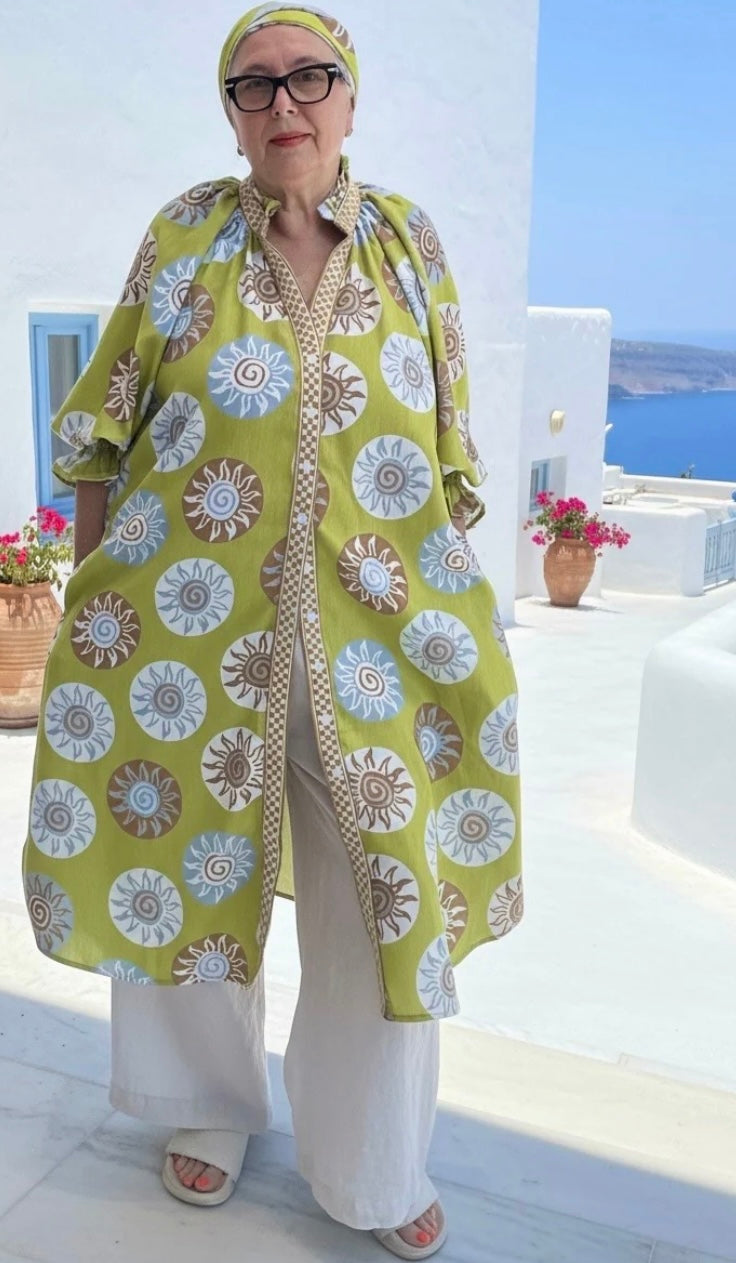 Kiik Pistachio Medal Shirt Dress