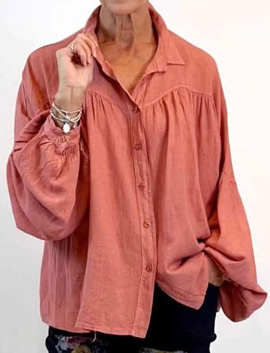 La Strada Pink Pepper Raglan Sleeve Shirt