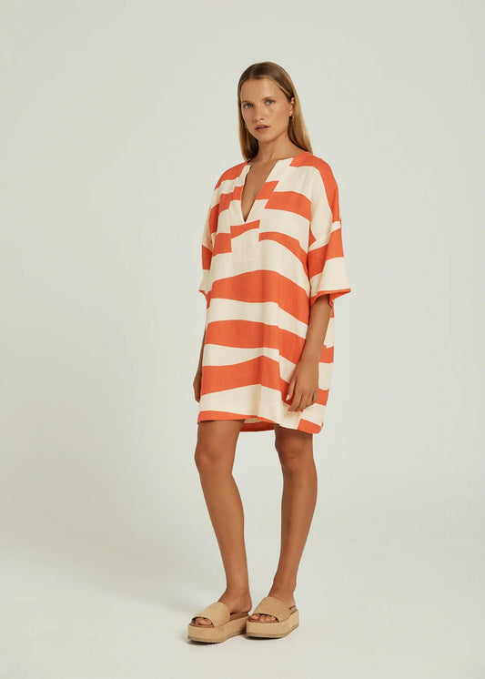 Pippa Ridley Summer Tunic - Coral Wave