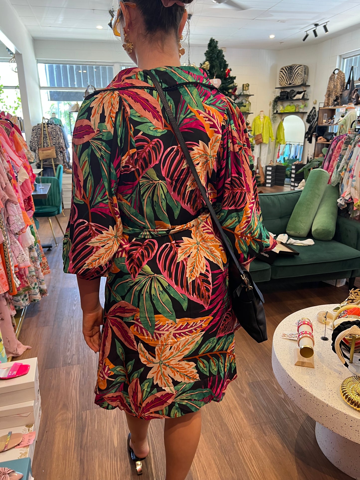 New U Collection Lola Shirt Dress - Multi Coloured Floral Print