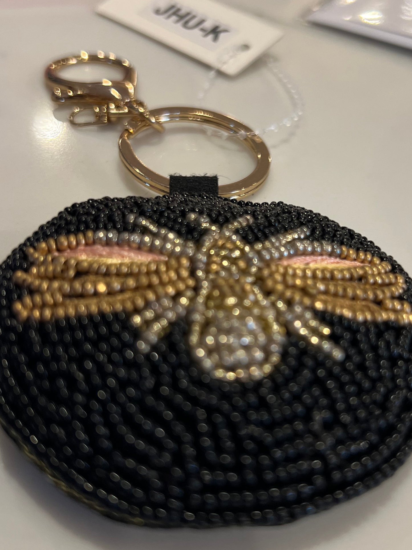 Anna Nova Black Bee Beaded Keyring