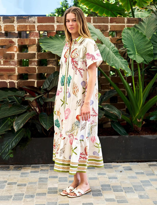 Boho Oceanic Midi Dress