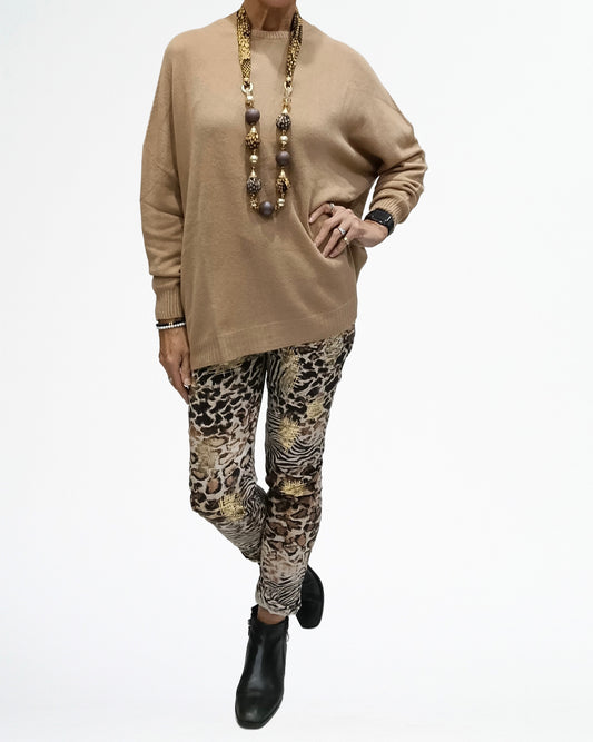 La Strada Animal Print Pants