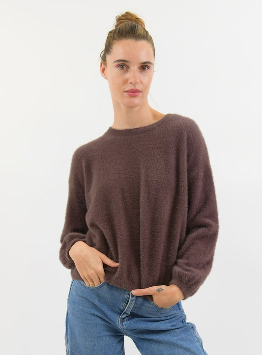 Worthier Carolina Wool Blend Knit - Chocolate