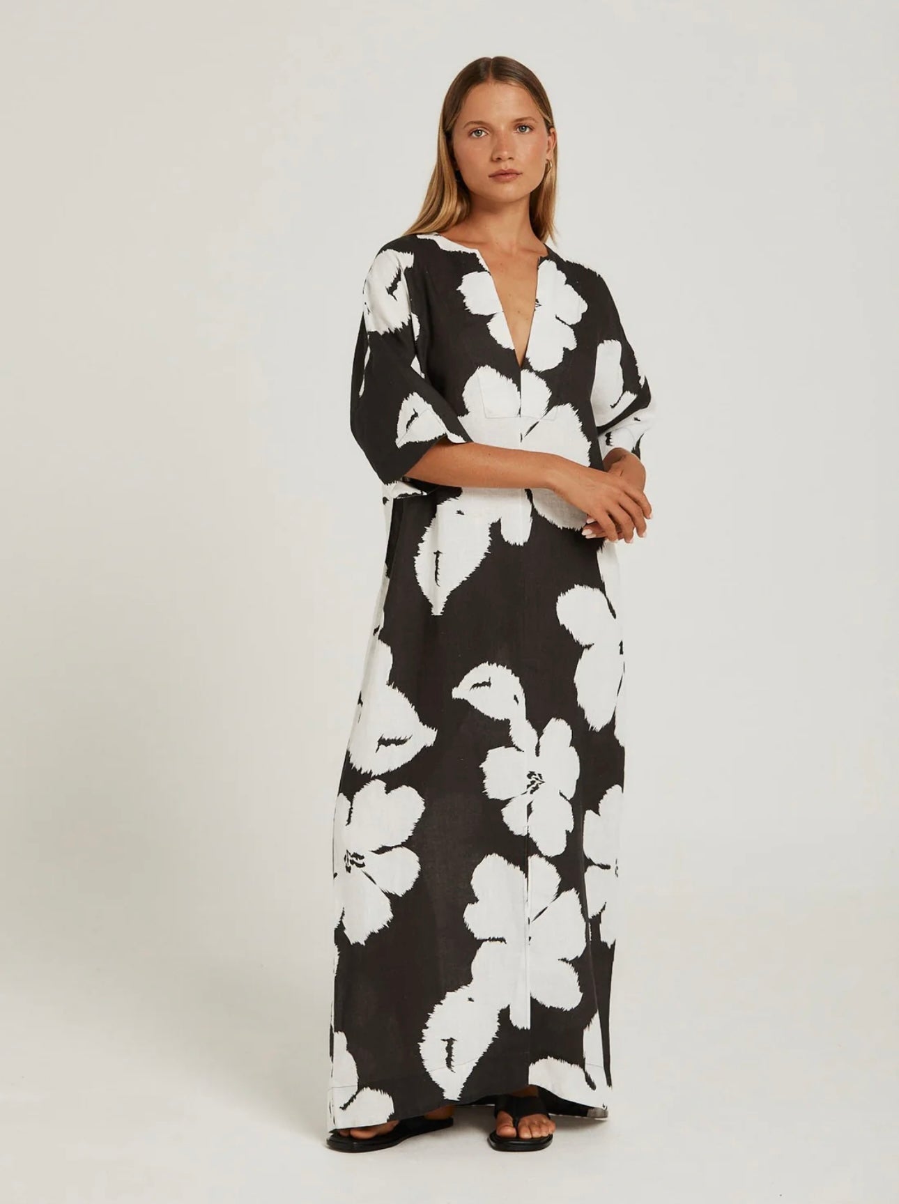 Pippa Ridley Tulum Maxi Dress - Charcoal Bloom