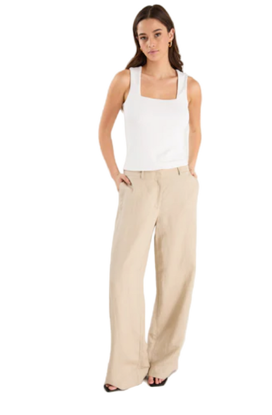 RE:UNION label Shelter Oat Linen Pants