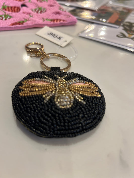Anna Nova Black Bee Beaded Keyring