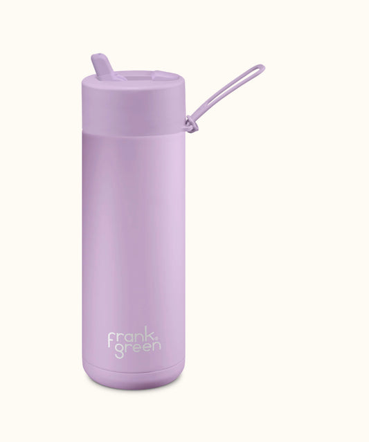 Frank Green Lilac Haze Ceramic Reusable Bottle 595mL With Straw Lid