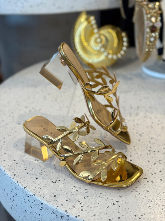 Django & Juliette Maylie Gold Shine Heels