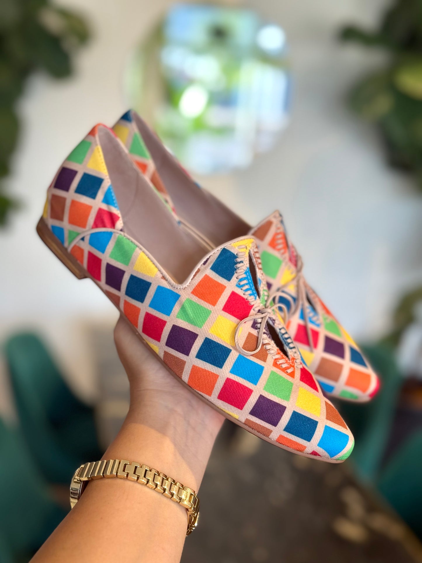 Top End Sommerly Bright Harlequin Loafers