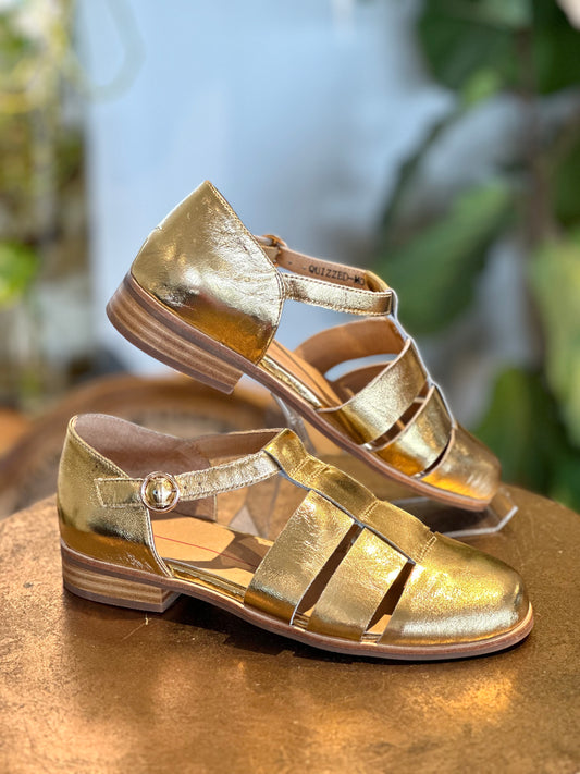 Mollini Quizzed Gold Metallic Sandals