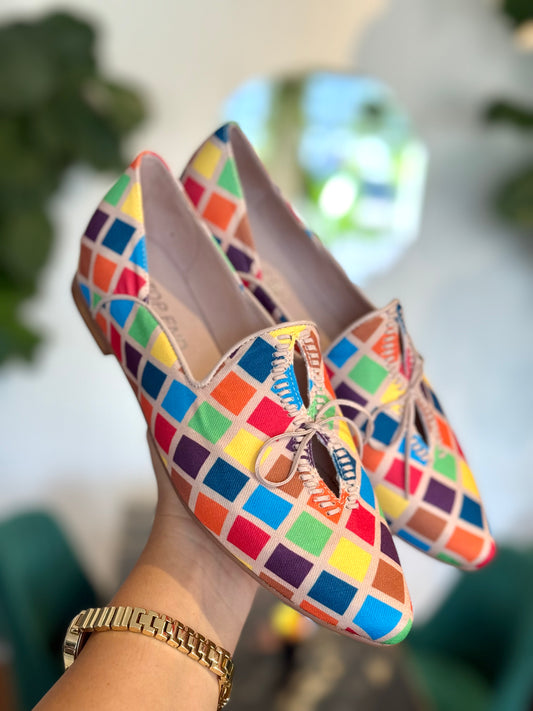 Top End Sommerly Bright Harlequin Loafers