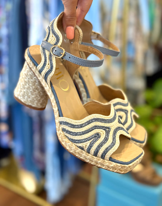 Gaimo Danae Rope & Raffia Heels