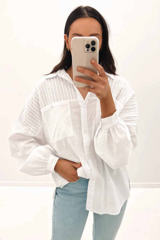 Worthier White Linen Top