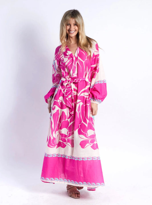 Leonie Capri Pink & Blue Dress