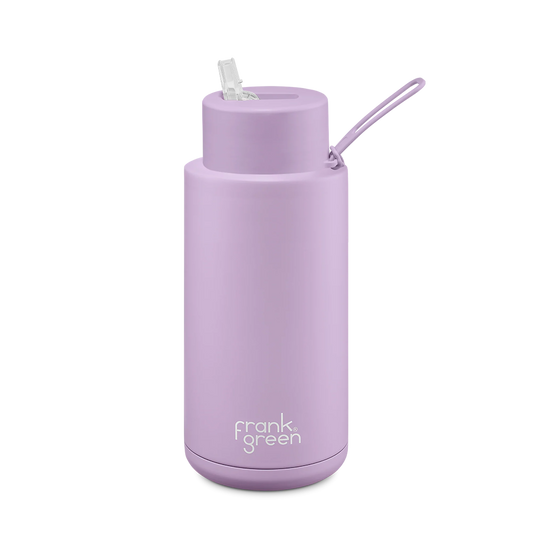 Frank Green Lilac Haze Ceramic Reusable Bottle 1L With Straw Lid