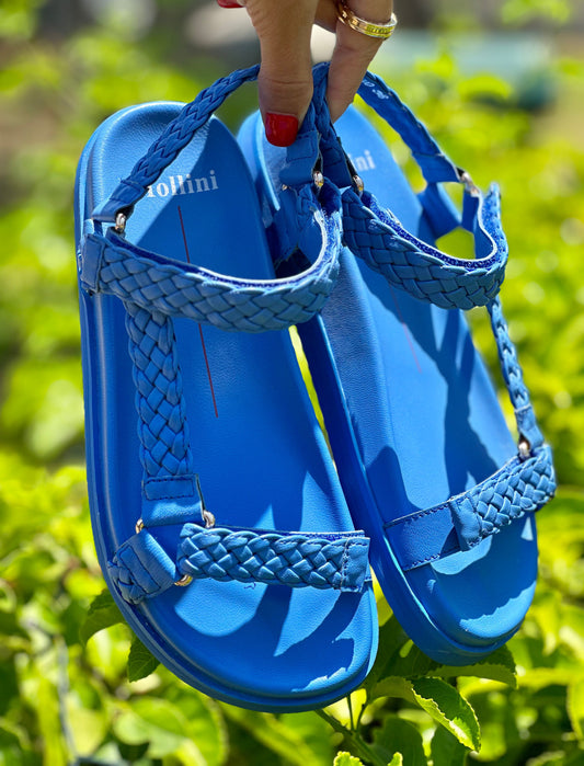 Mollini Haveto True Blue Leather Sandals