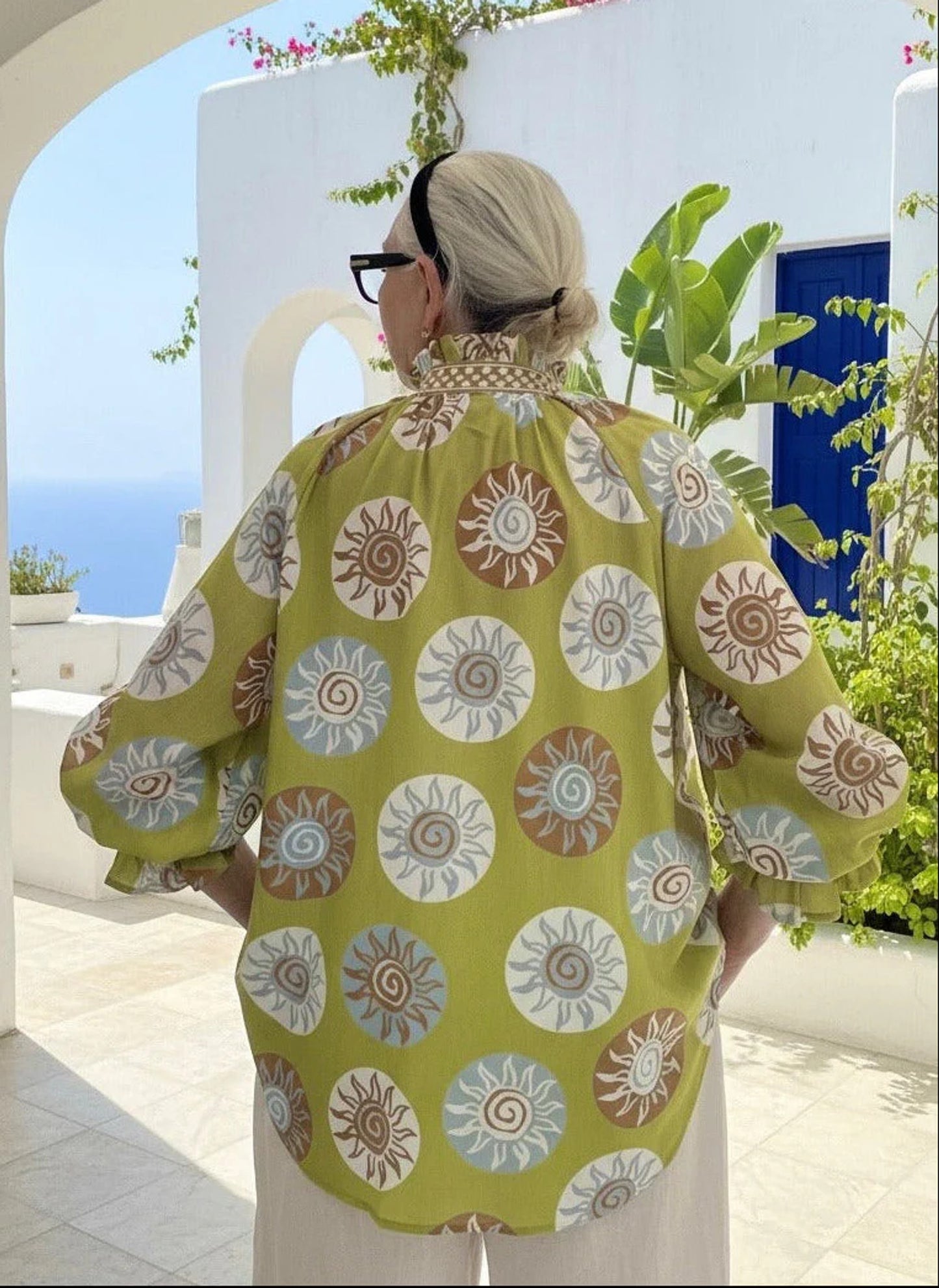 Kiik Pistachio Printed Top