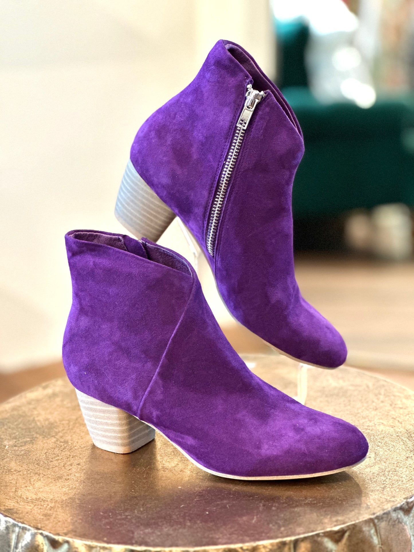Django & Juliette Desire Purple Suede Boots