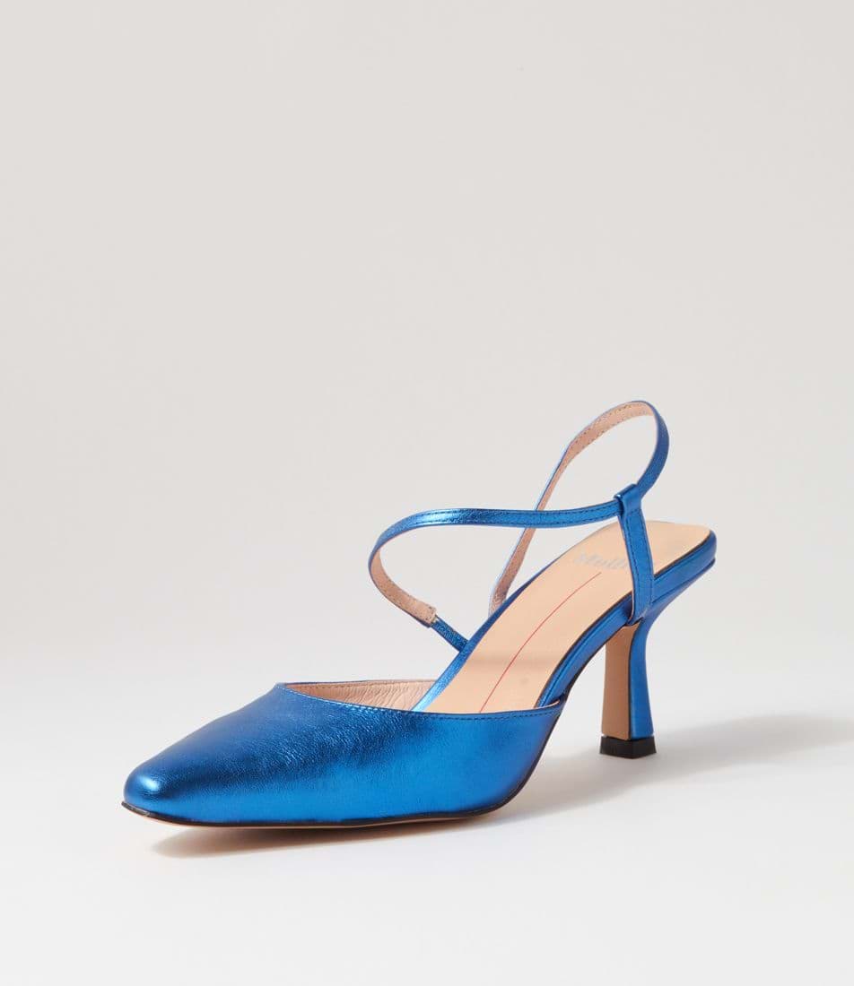 Mollini Agness Blue Metallic Heels