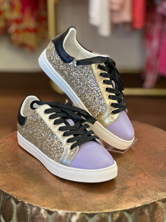 Hinako Paulina Lilac/Gold/Black Sneakers