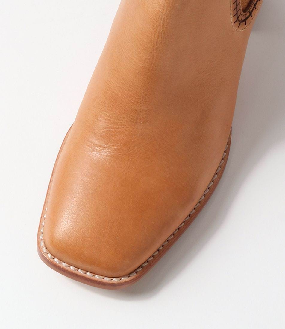 Mollini Played Tan Leather Boots