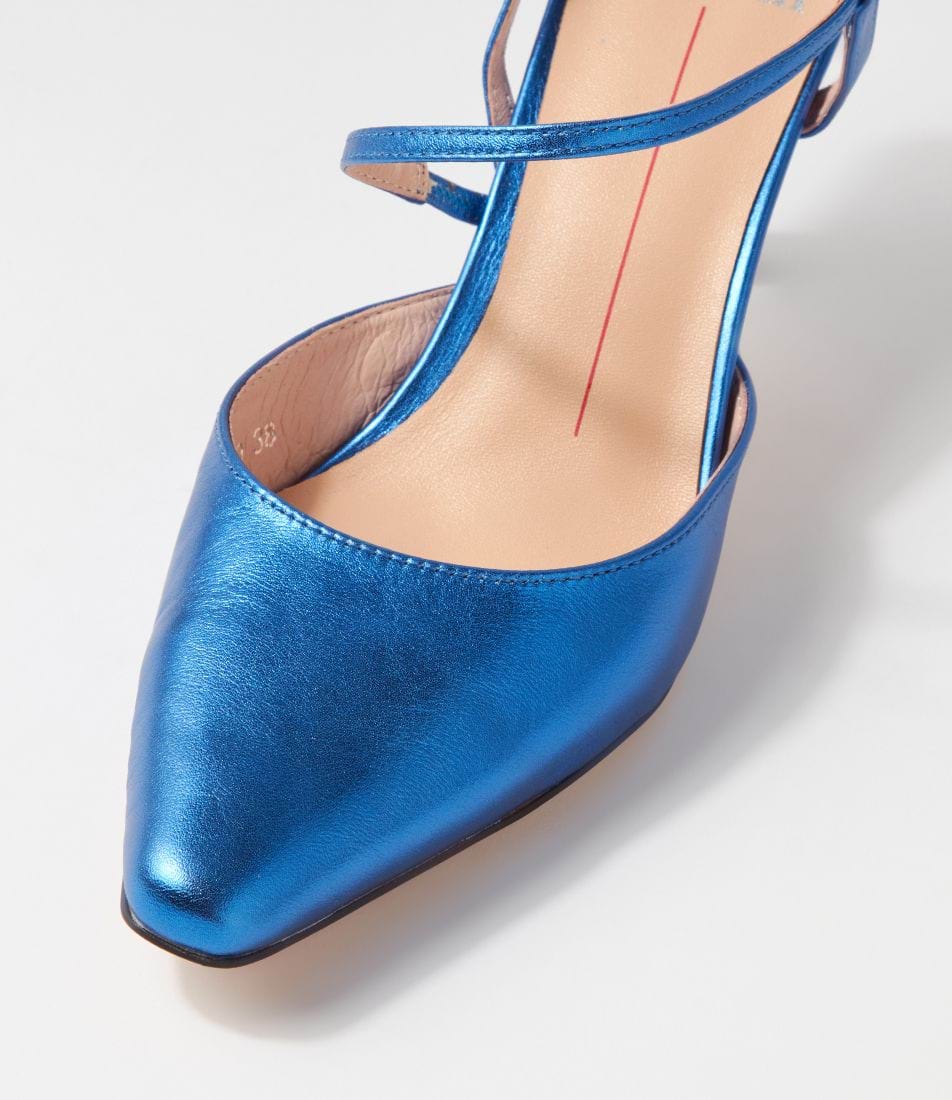 Mollini Agness Blue Metallic Heels