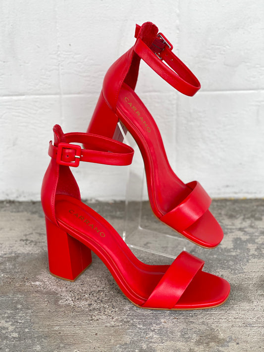 Carrano Red Block Heels