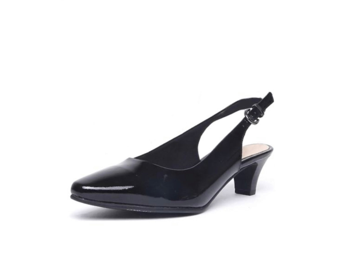 Diana Ferrari Black Linden Patent Heel