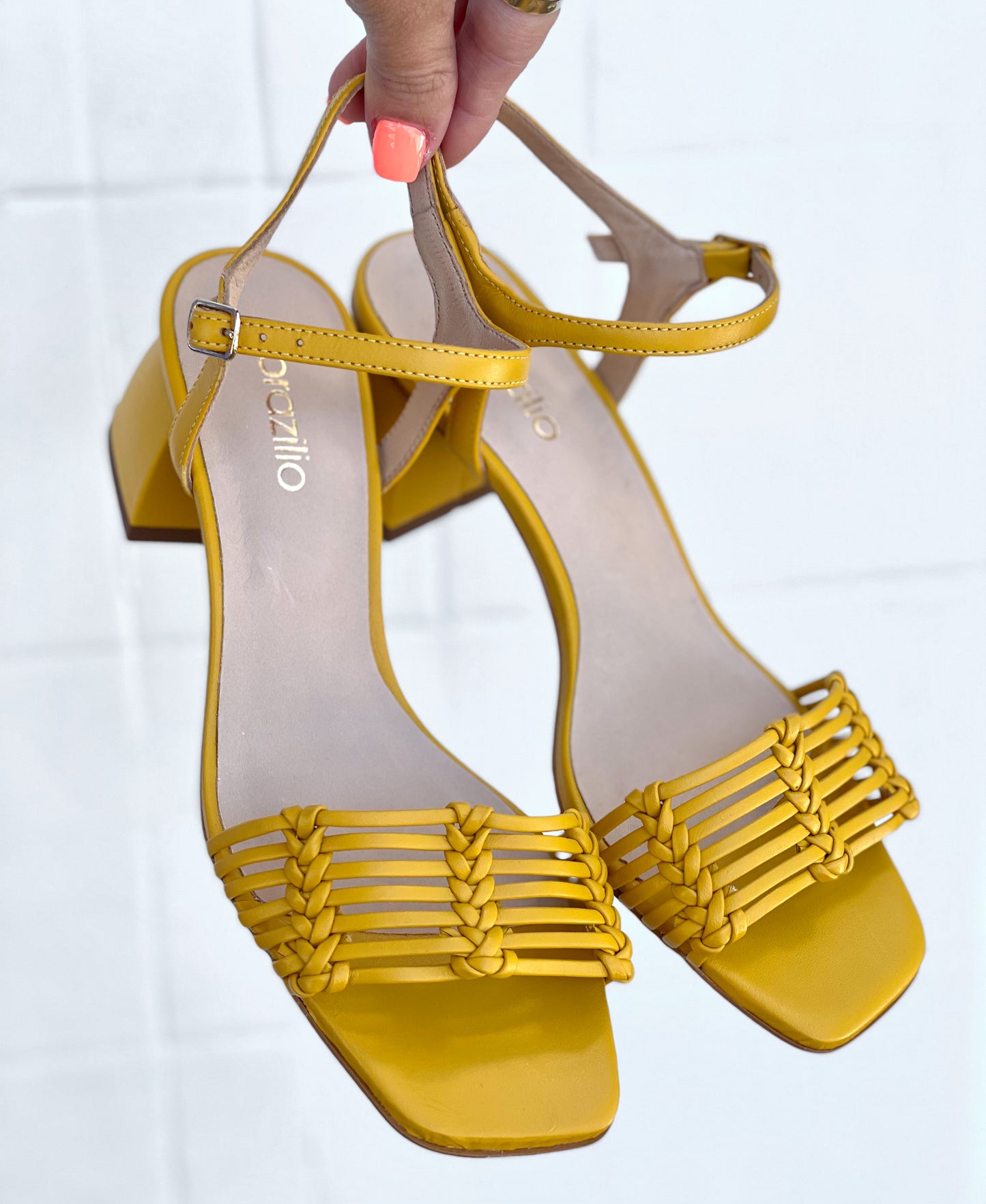 Brazilio Veneto Fresia Yellow Heels