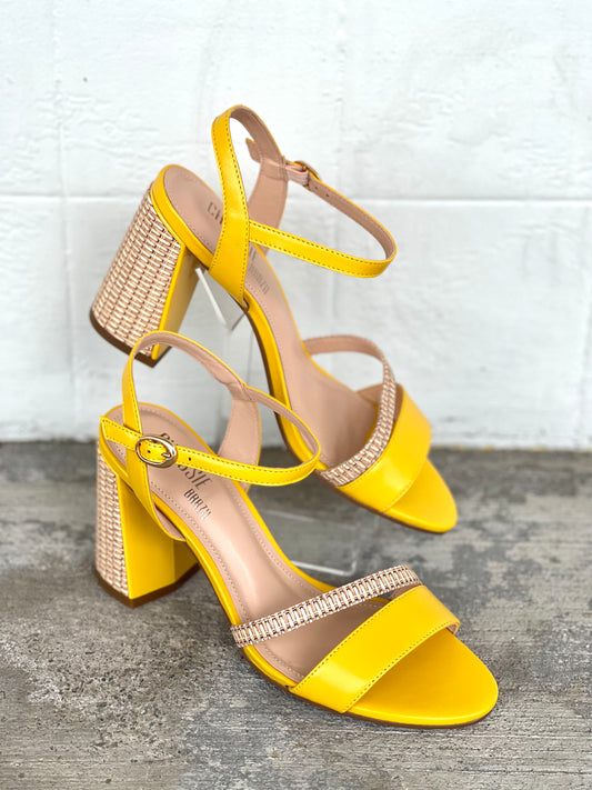 Chrissie Brazil Canary Yellow Heels
